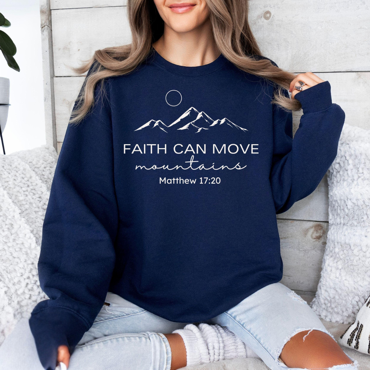 Faith Can Move Mountains Sweater V4