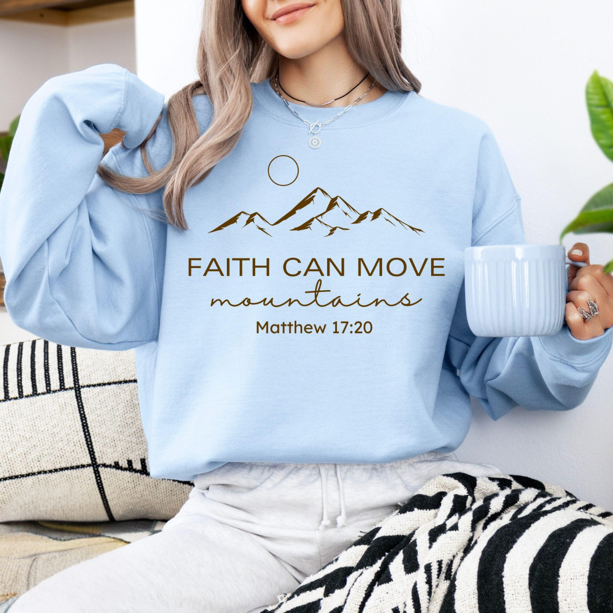 Faith Can Move Mountains Sweater V4