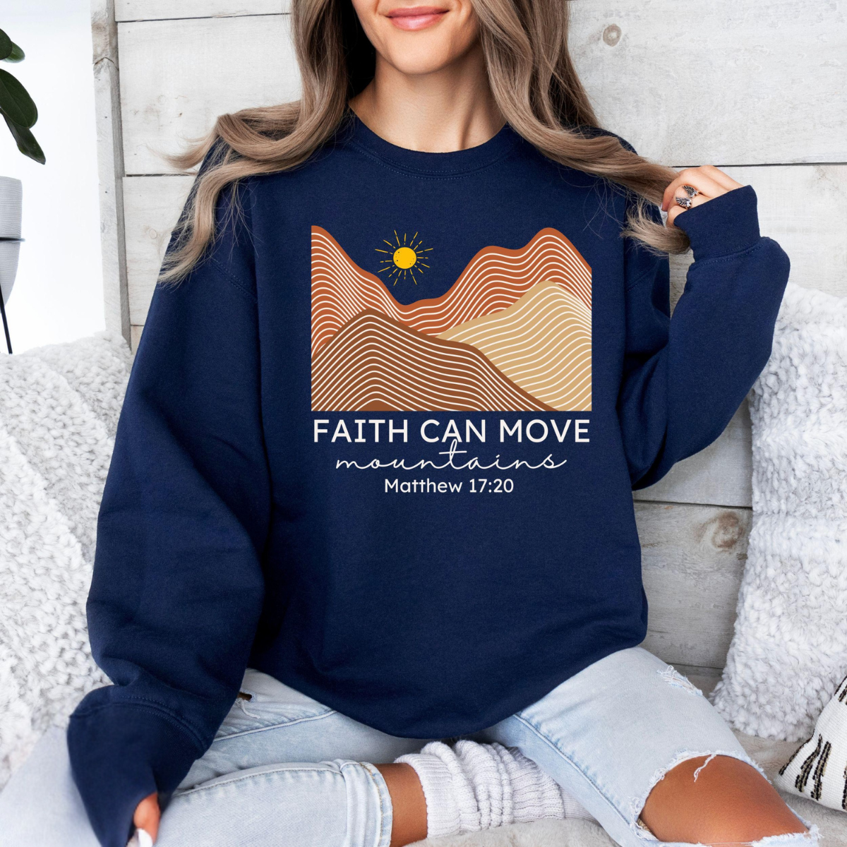 Faith Can Move Mountains Sweater V2