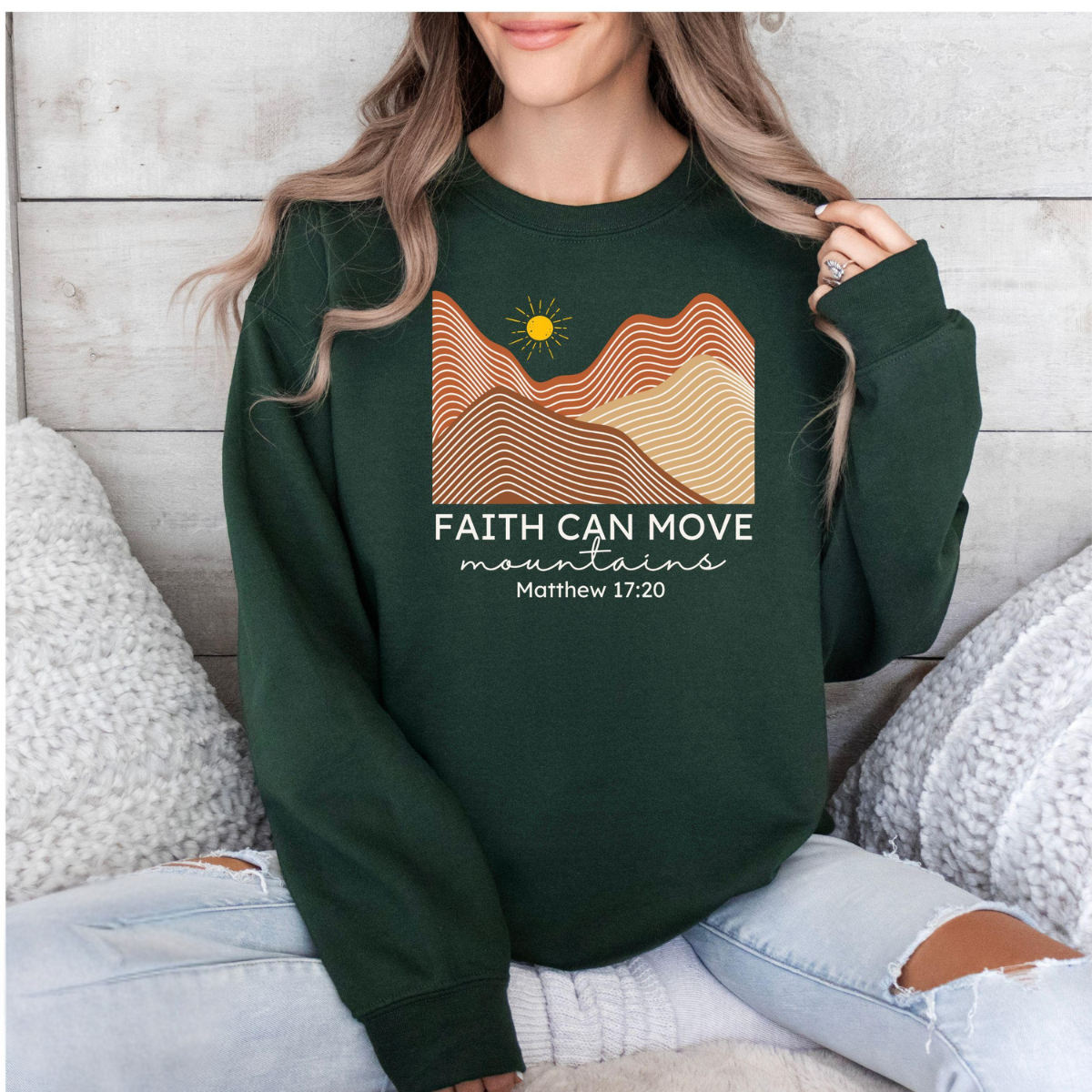 Faith Can Move Mountains Sweater V2