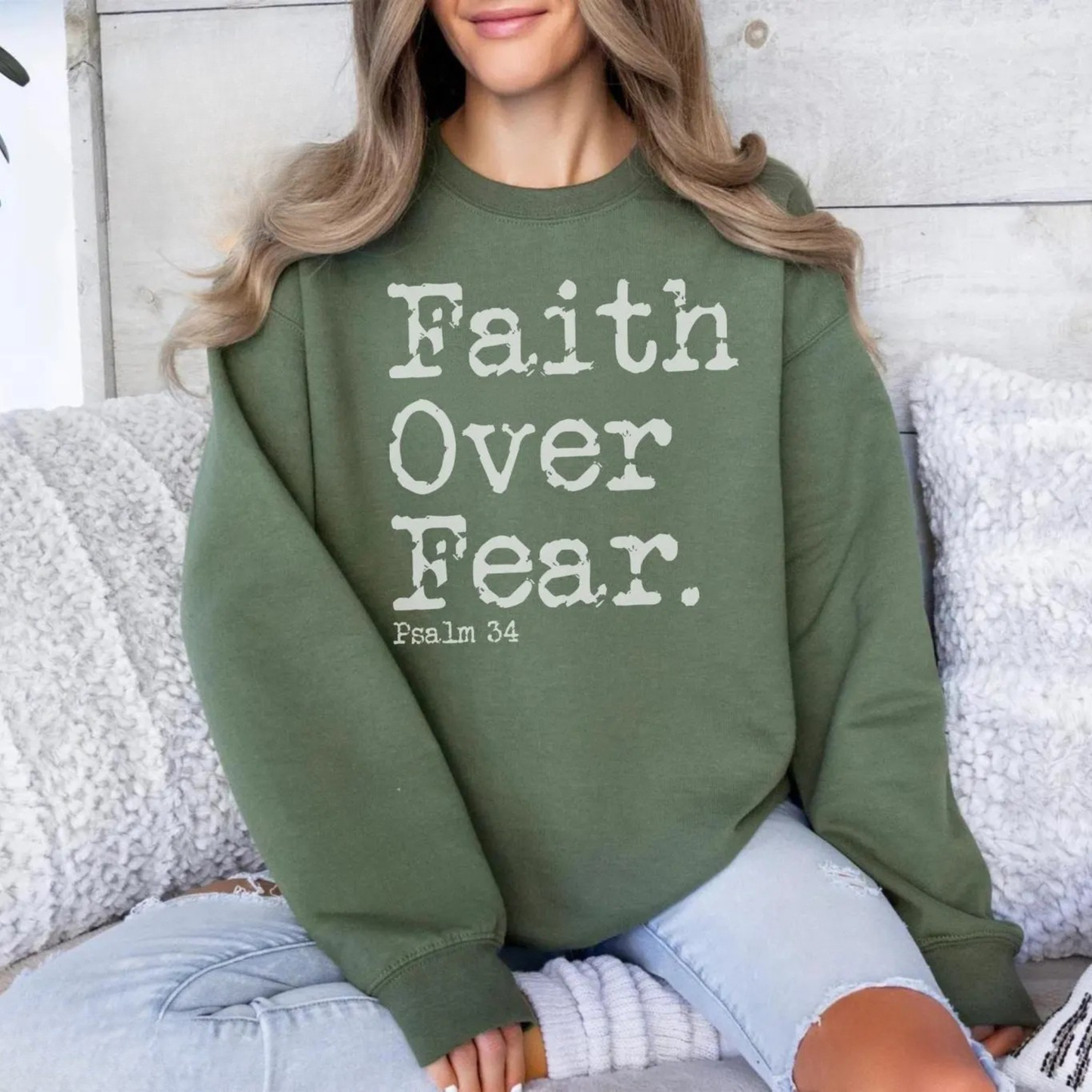 The Faith Over Fear Sweater New