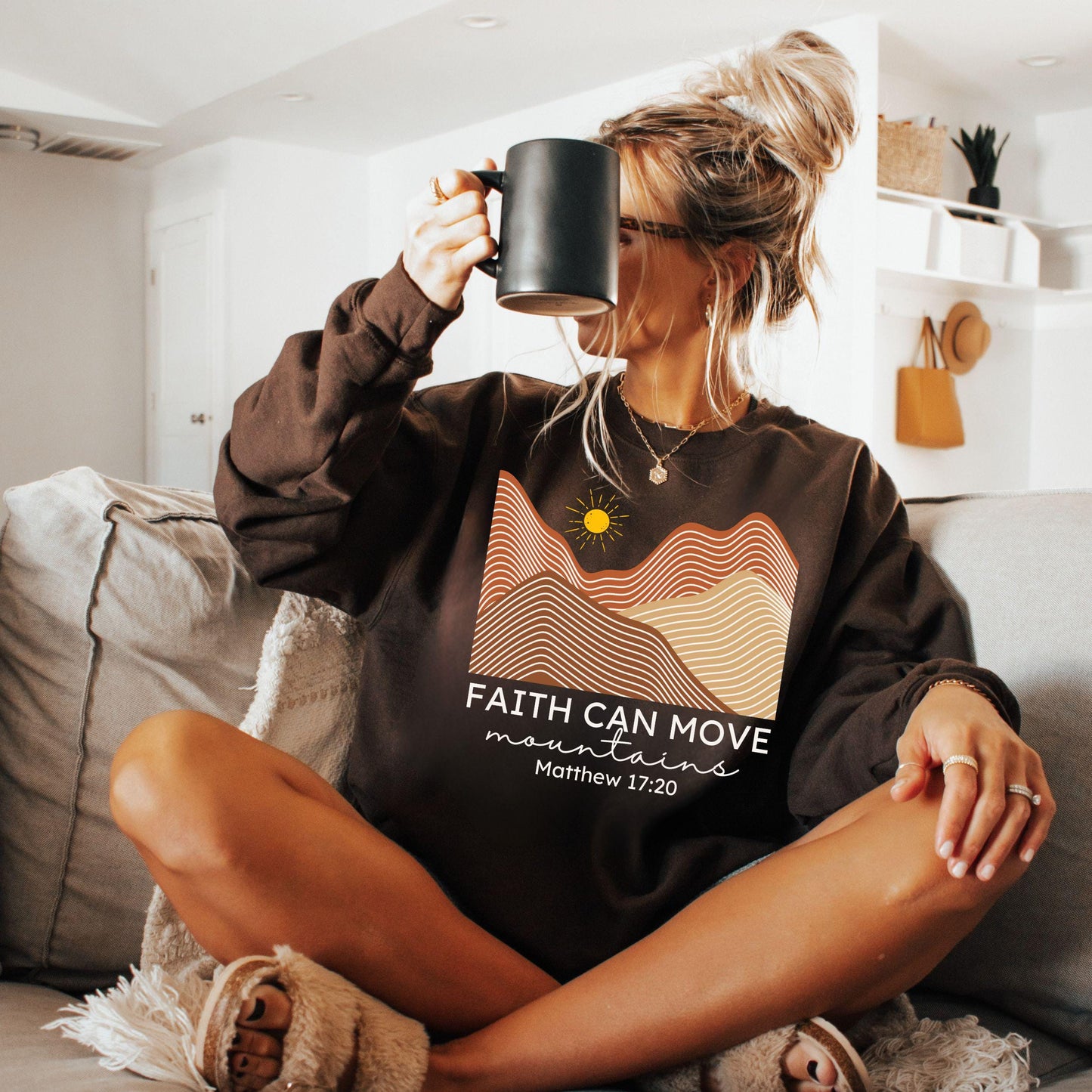 Faith Can Move Mountains Sweater V2