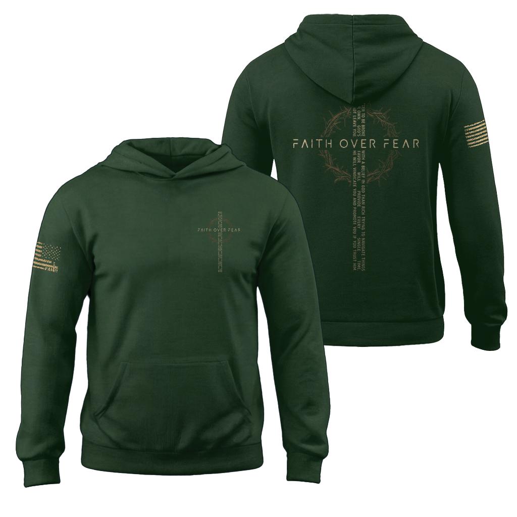 Faith Over Fear Hoodies Men