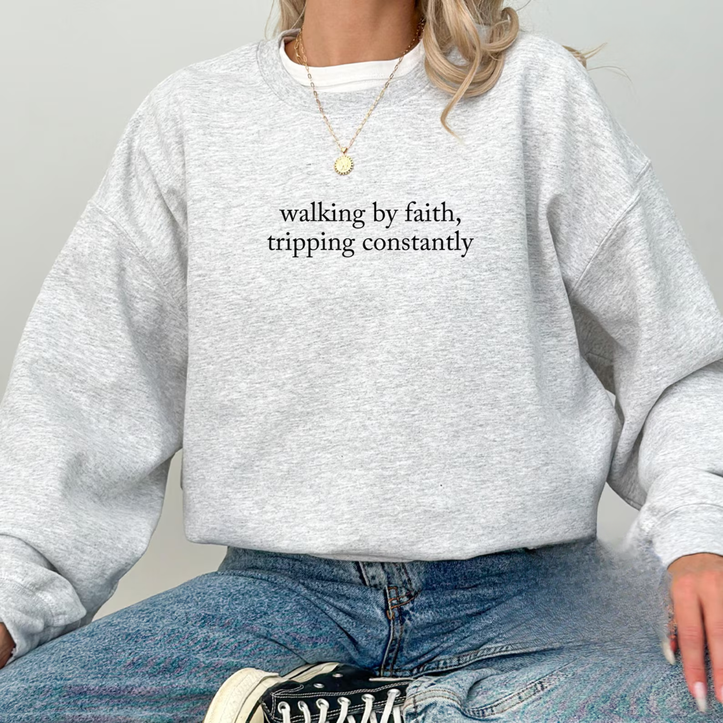 Walking By Faith Sweater New