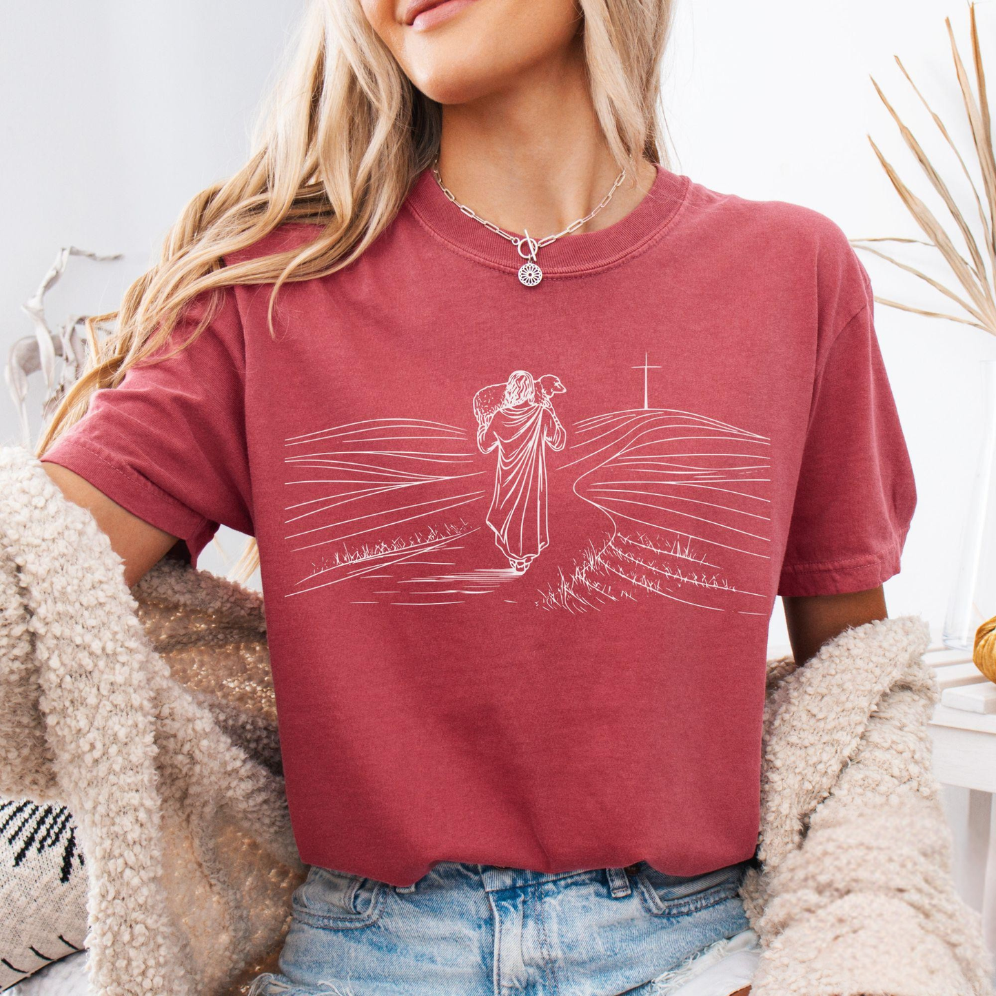 Jesus Holding Sheep Shirt