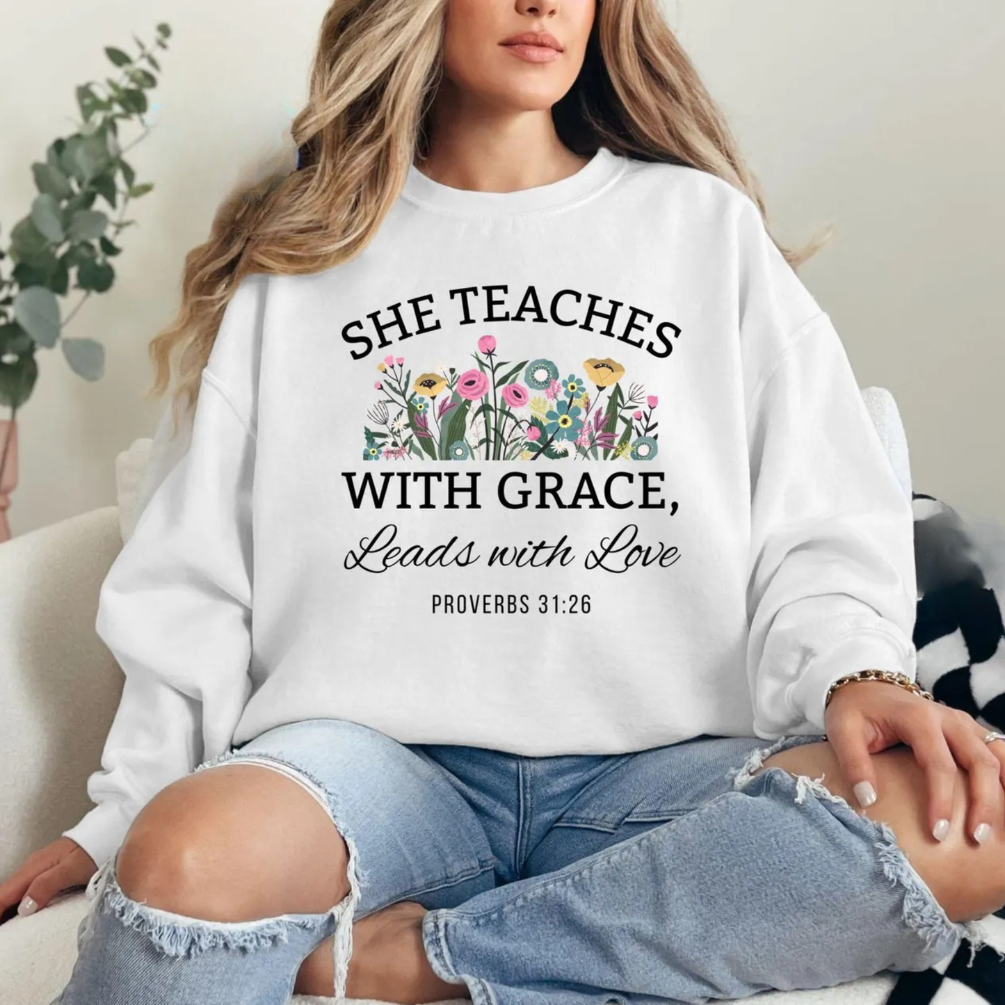 She Teaches With Grace Sweater