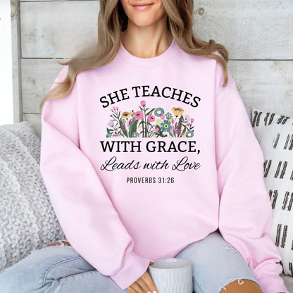 She Teaches With Grace Sweater