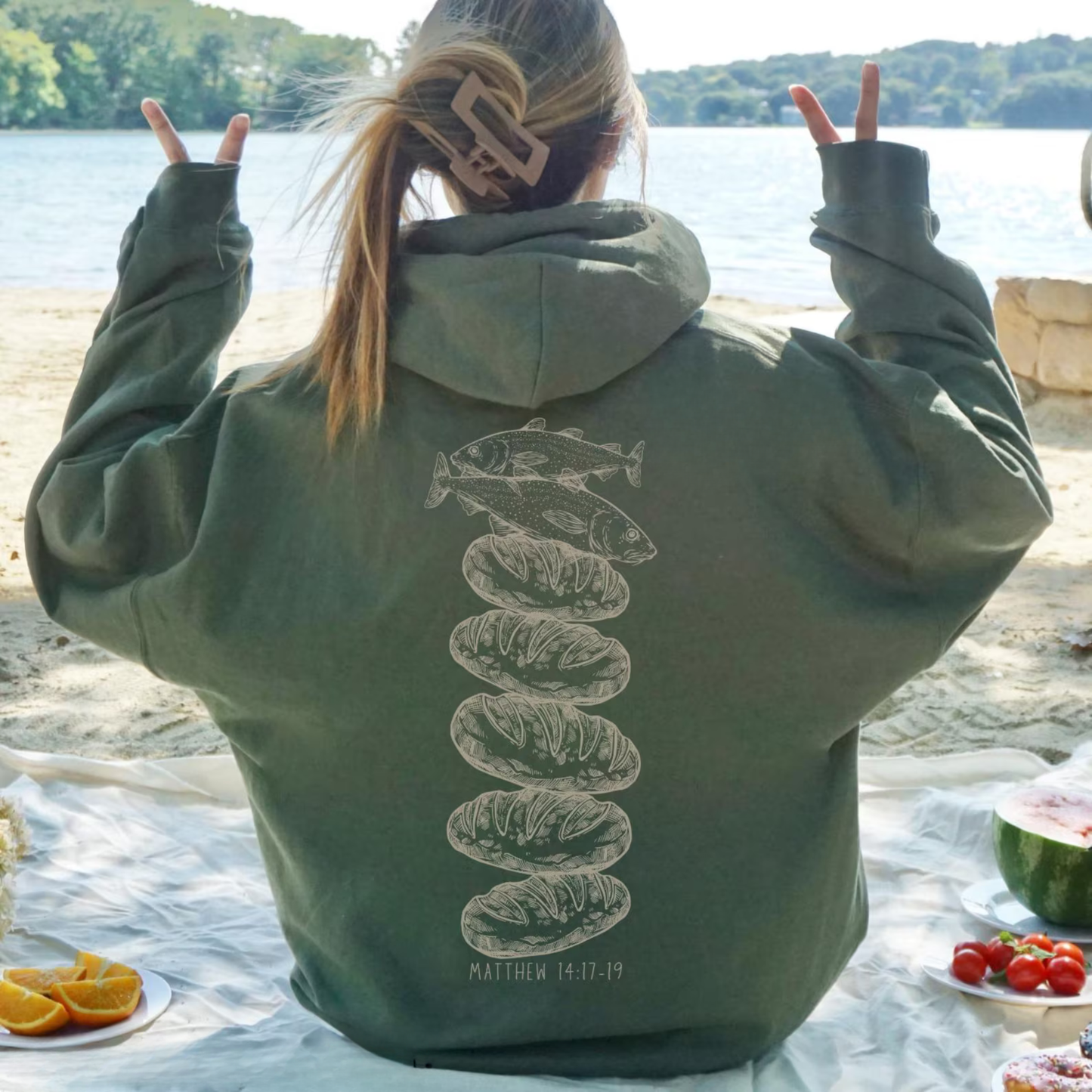 2 Fish 5 Loaves Hoodie