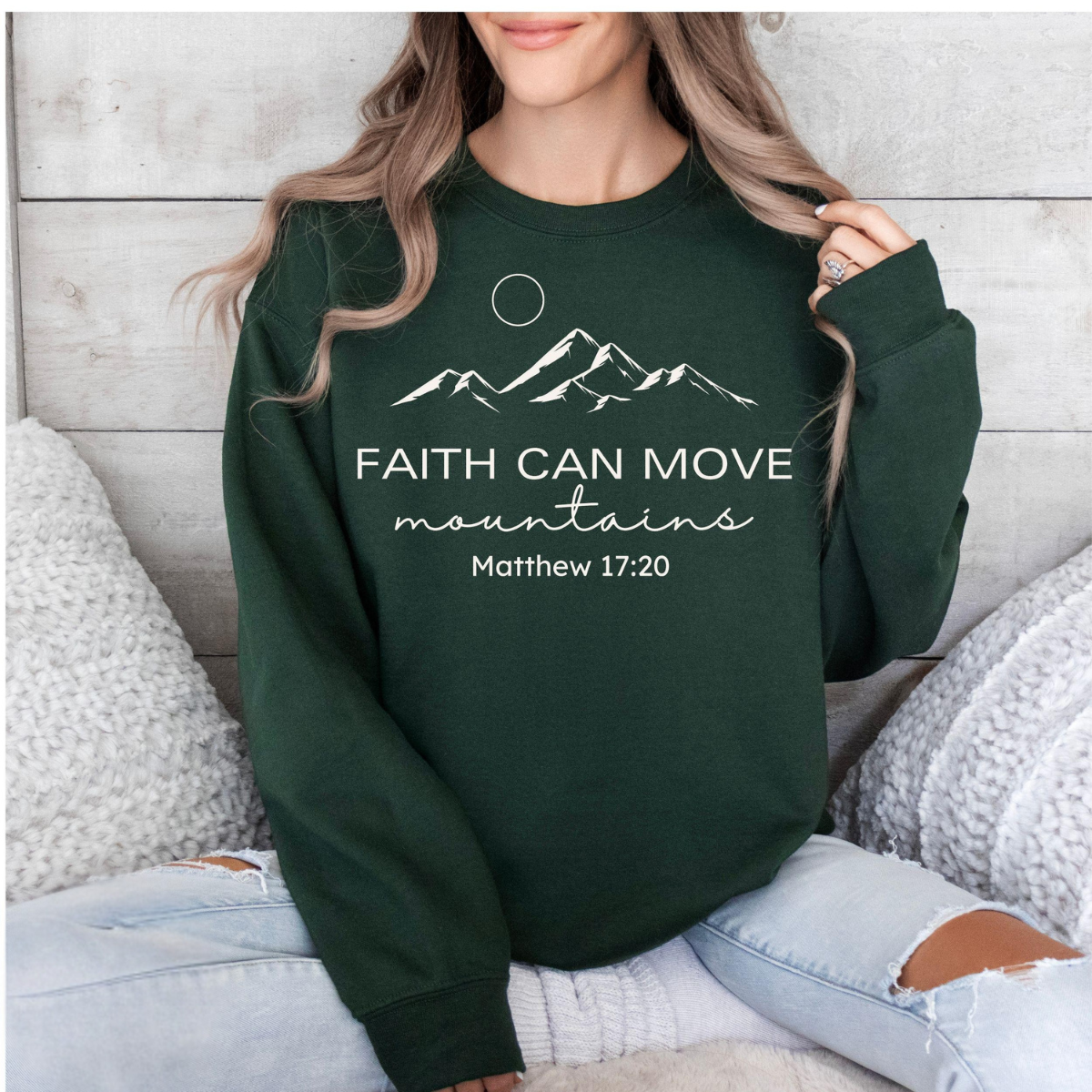 Faith Can Move Mountains Sweater V4