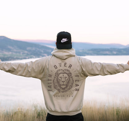 Faith Over Fear Lion Hoodie