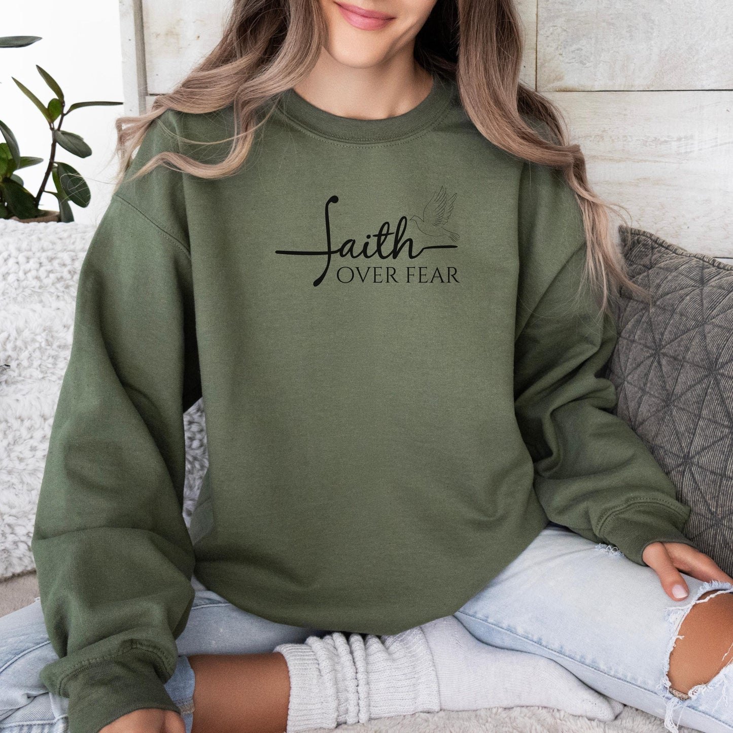 My Faith Over Fear Sweater V2