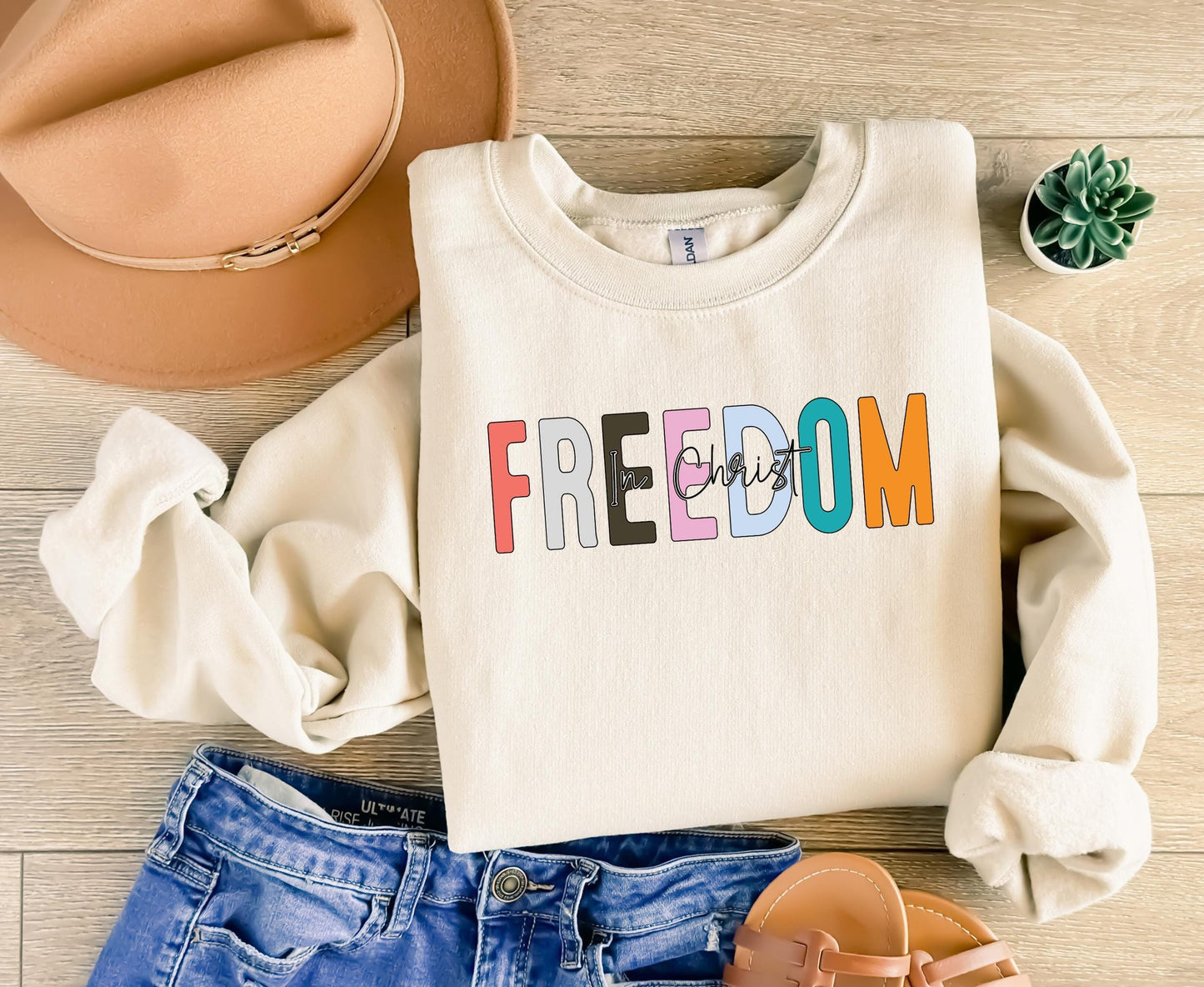 In Christ Freedom Sweatshirt