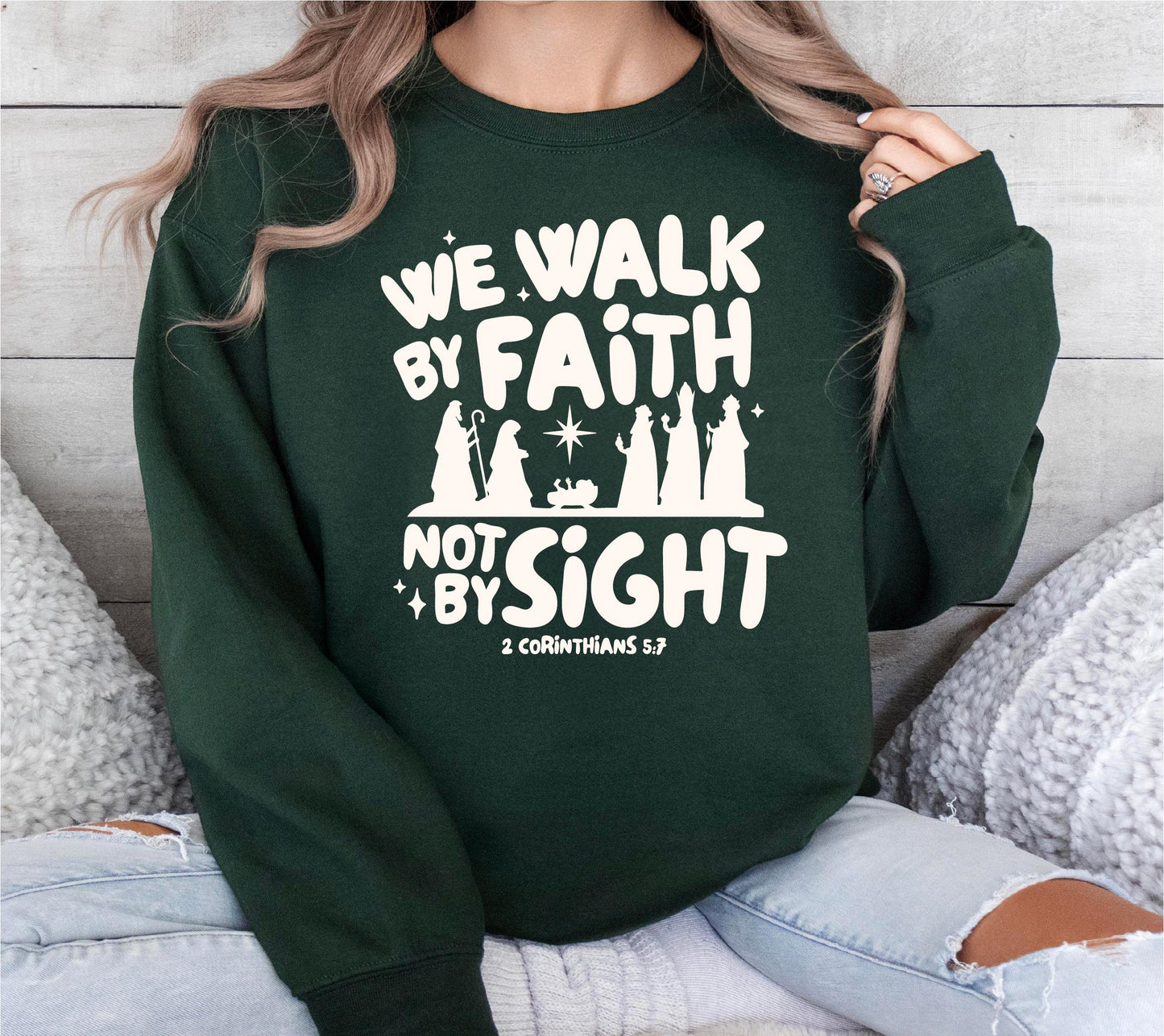 We Walk By Faith Sweater