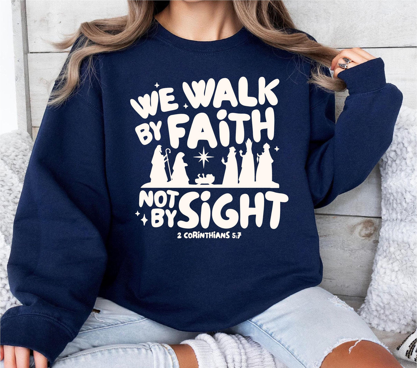 We Walk By Faith Sweater