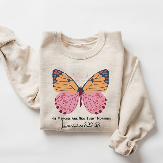 His Mercies Butterfly Sweater