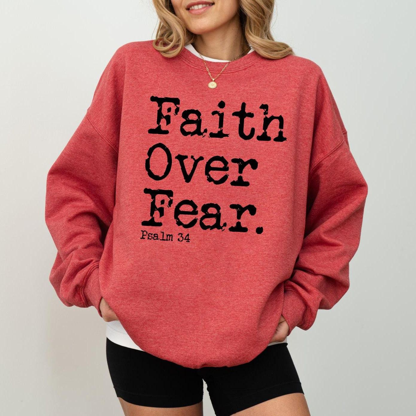 The Faith Over Fear Sweater New