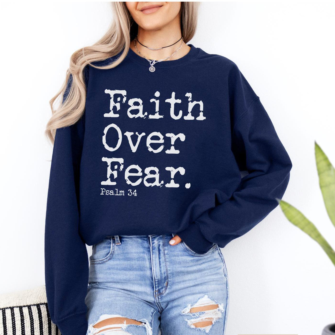 The Faith Over Fear Sweater New