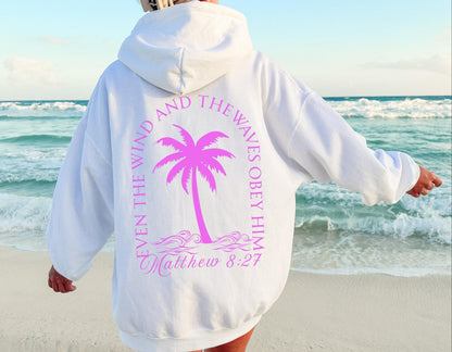 Coastal Christian Palm Tree Sweatshirt
