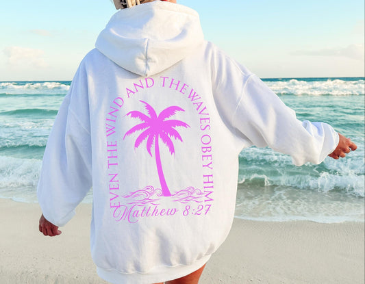 Coastal Christian Palm Tree Sweatshirt