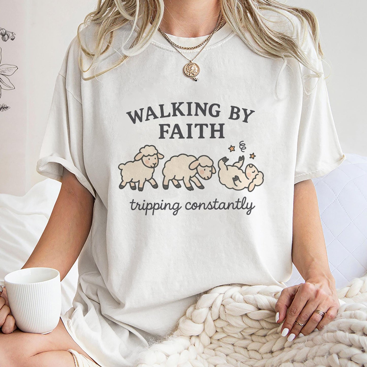 Walking By Faith Tee New