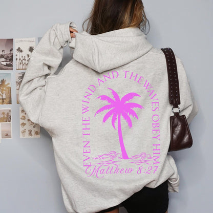 Coastal Christian Palm Tree Sweatshirt