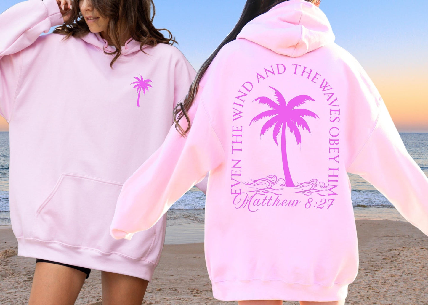 Coastal Christian Palm Tree Sweatshirt