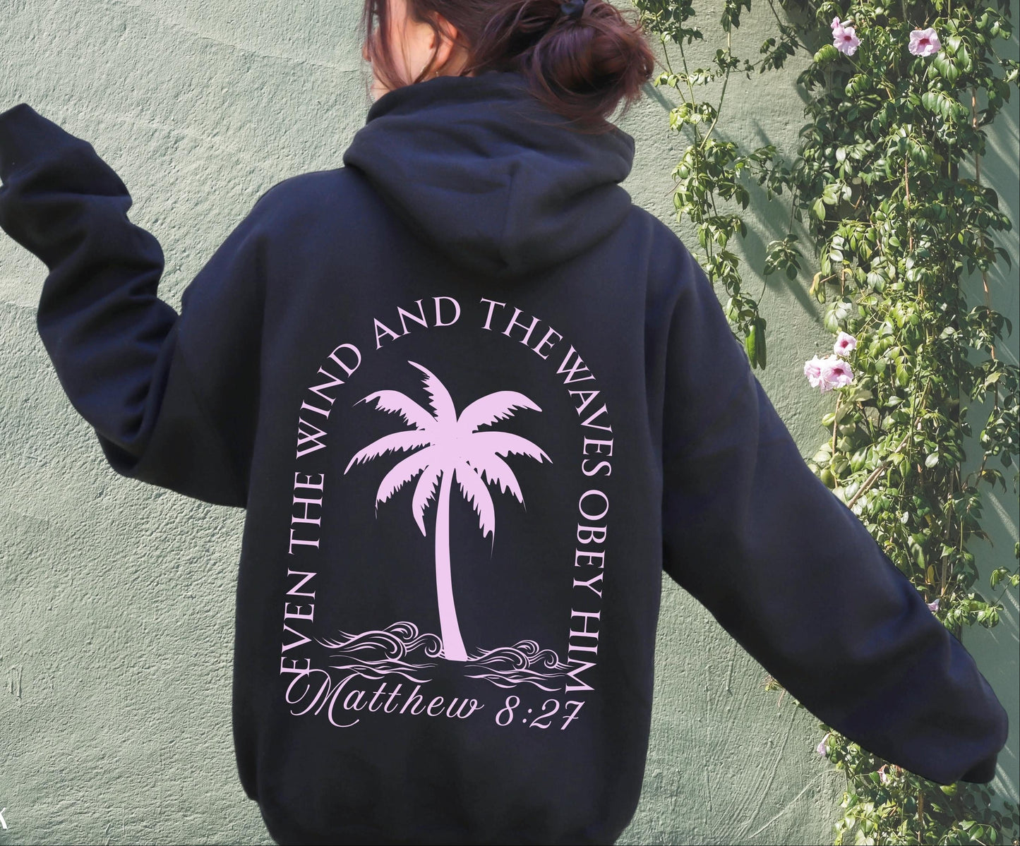 Coastal Christian Palm Tree Sweatshirt