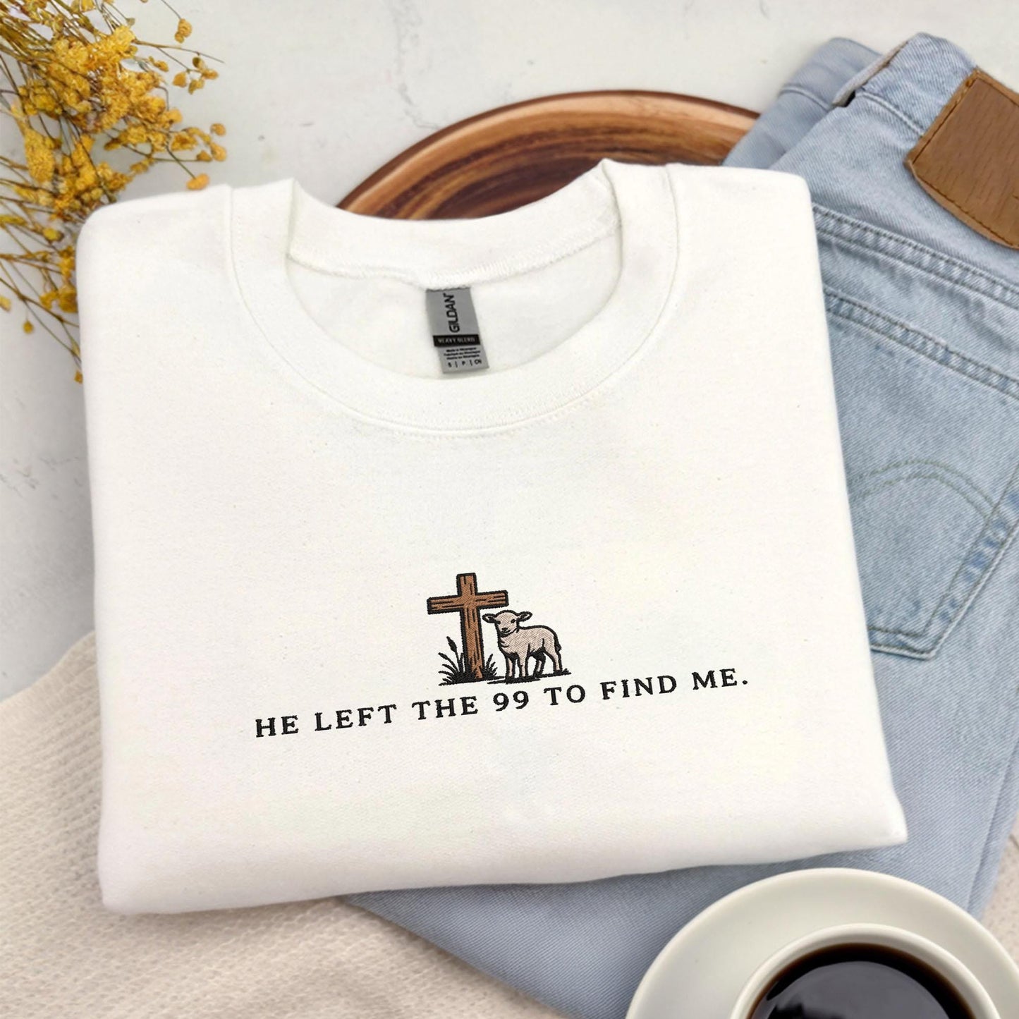 He Left The 99 Sweater New