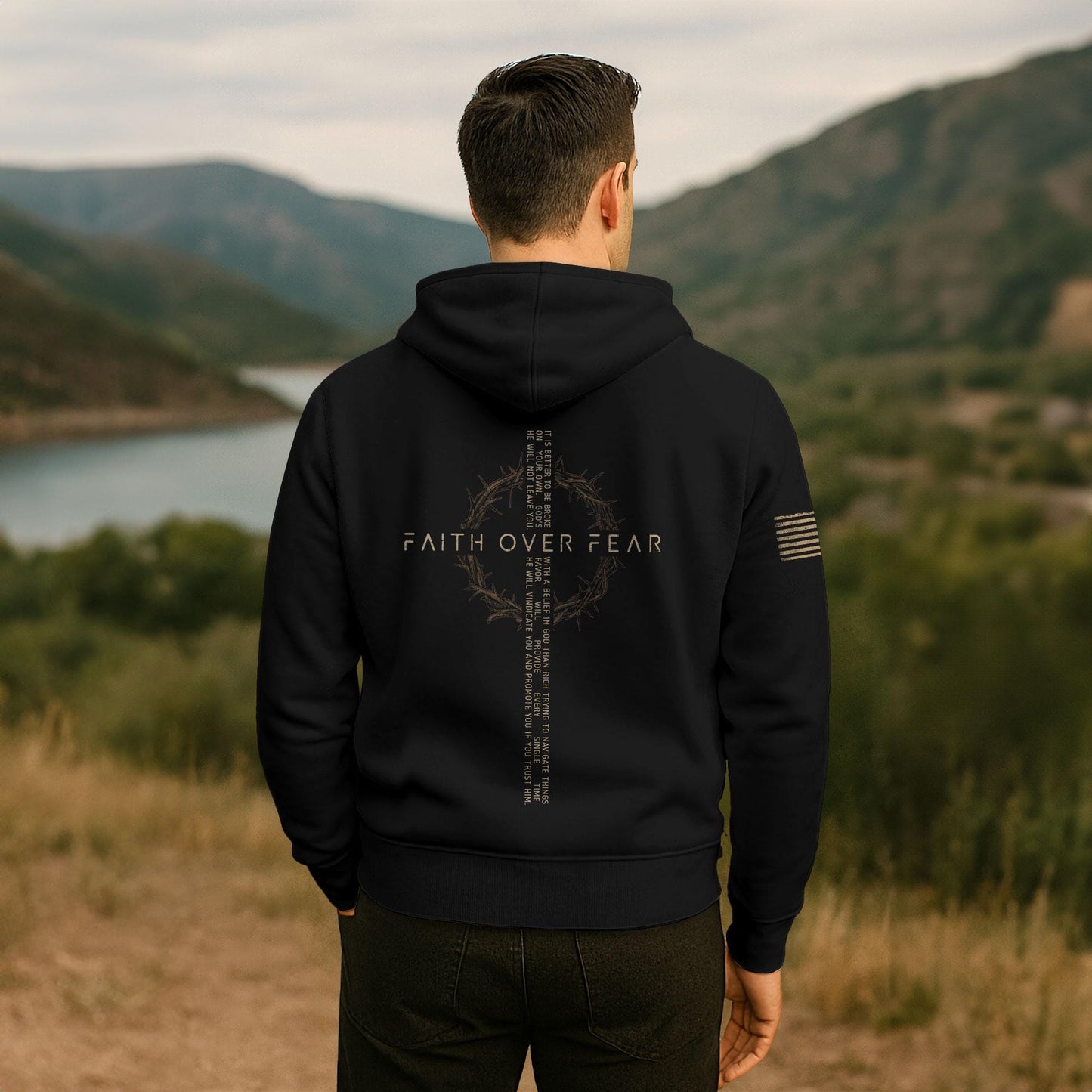 Faith Over Fear Hoodies Men