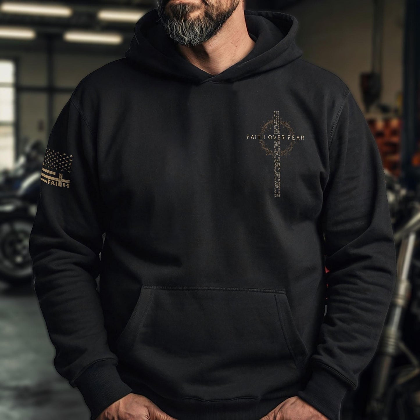 Faith Over Fear Hoodies Men