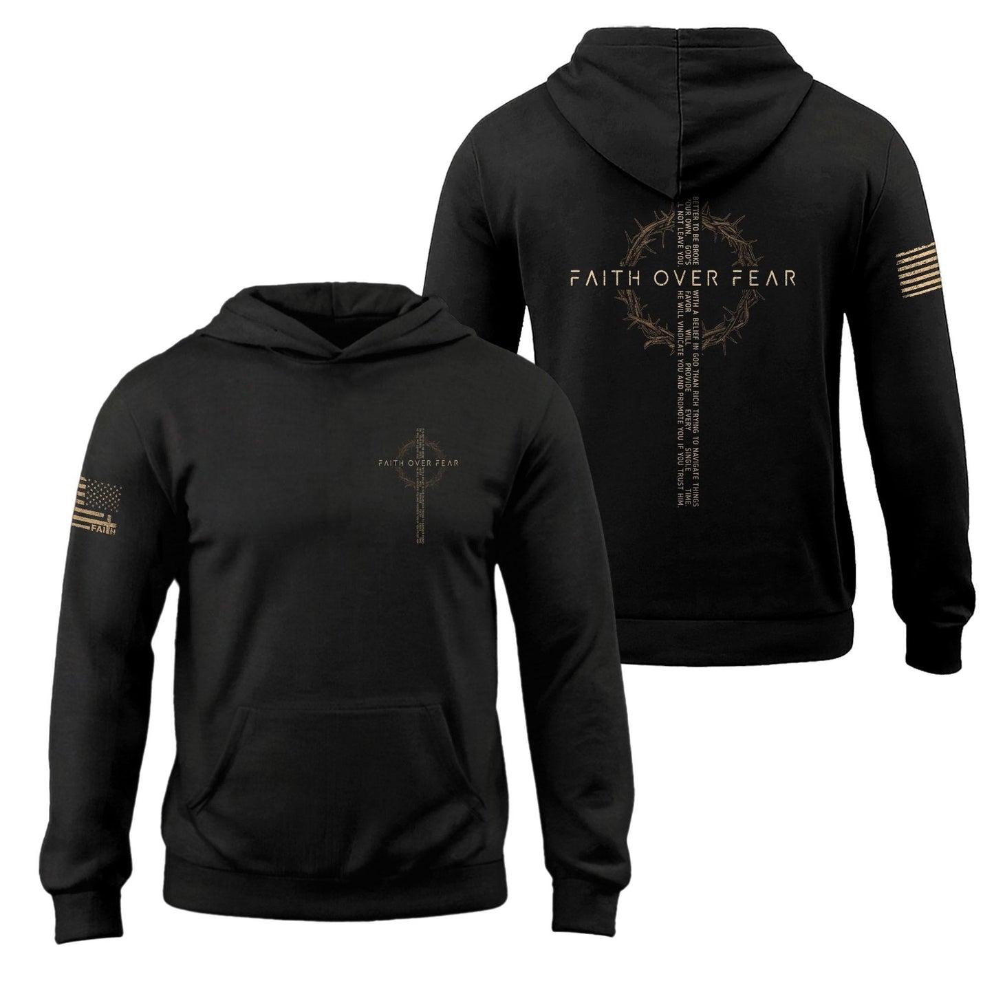 Faith Over Fear Hoodies Men