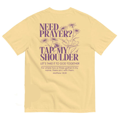 Need Prayer Tap My Shoulder Floral Shirt