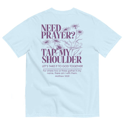 Need Prayer Tap My Shoulder Floral Shirt