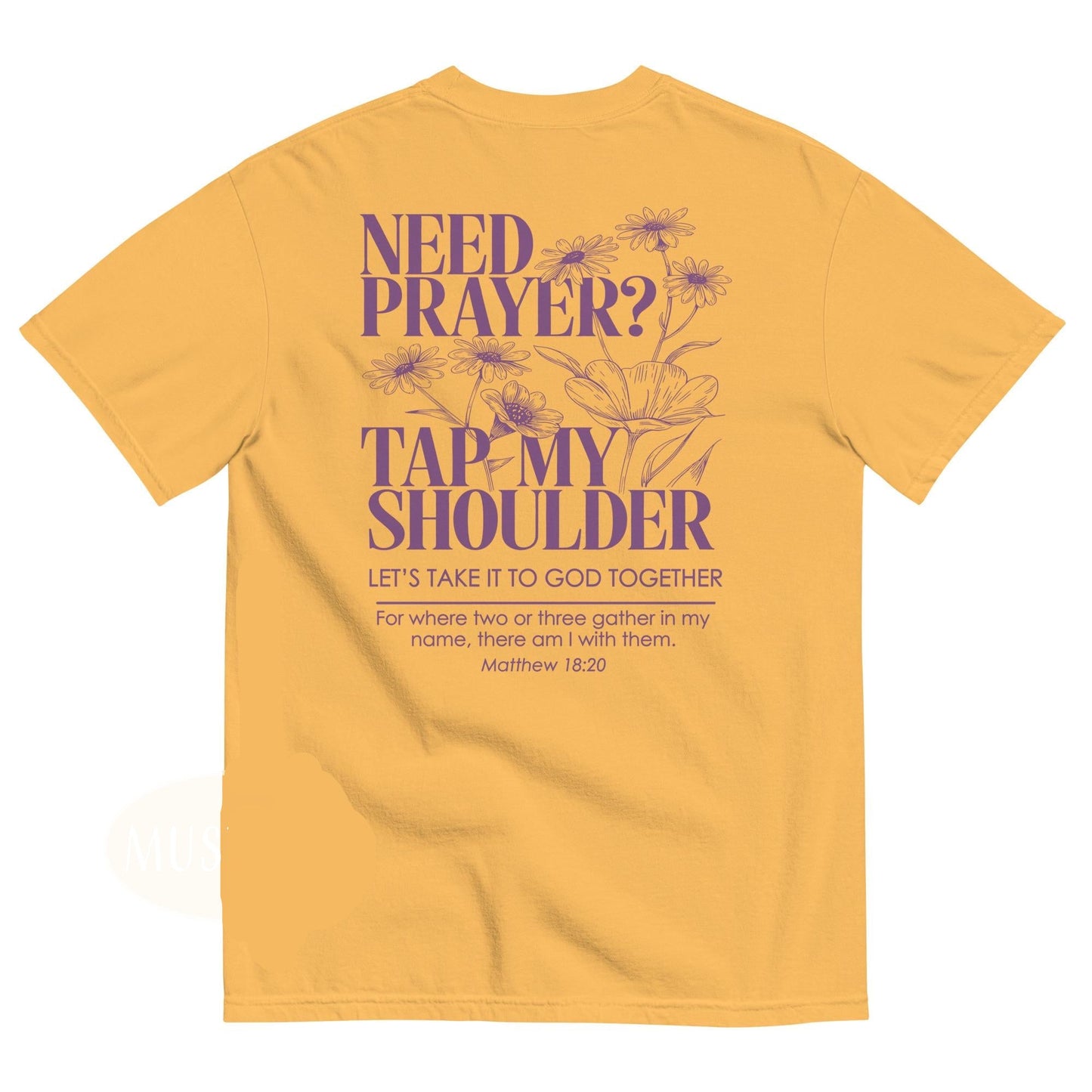 Need Prayer Tap My Shoulder Floral Shirt