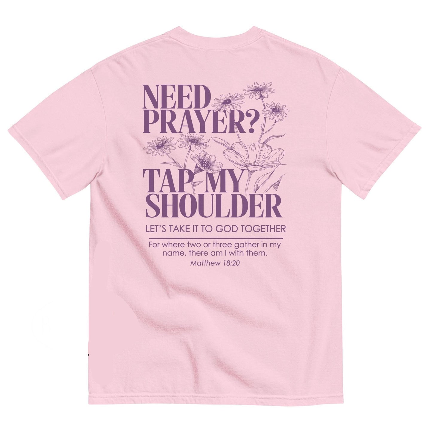 Need Prayer Tap My Shoulder Floral Shirt