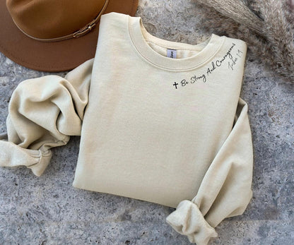 Be Strong And Courageous Sweater V2