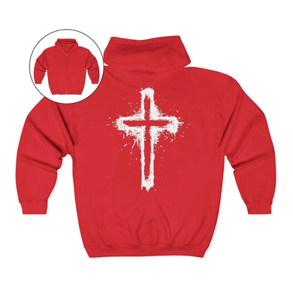 Spray Paint Cross Graphic Hoodie