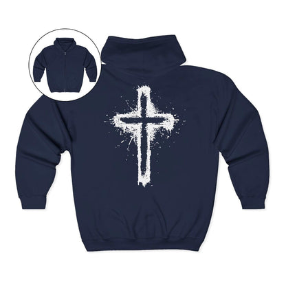 Spray Paint Cross Graphic Hoodie