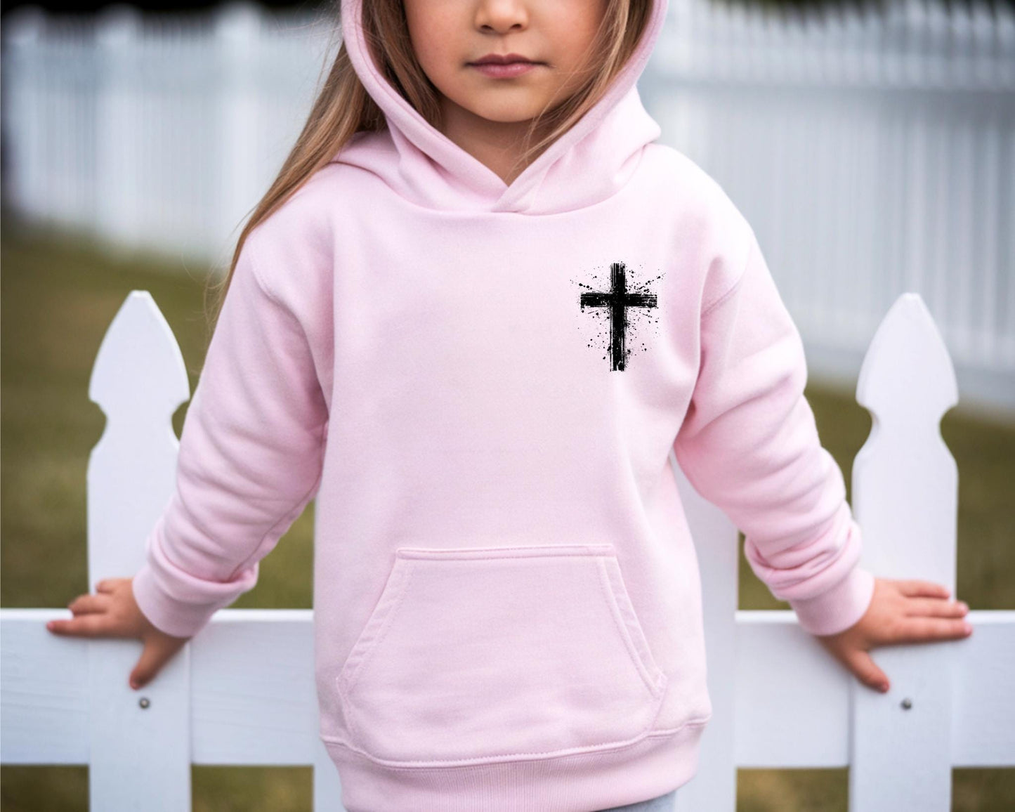 Youth Spray Painted Cross Hoodie