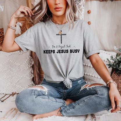 Keeps Jesus Busy Tee