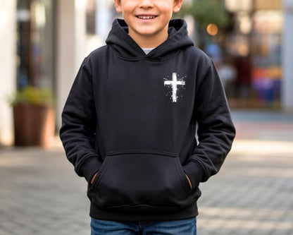 Youth Spray Painted Cross Hoodie