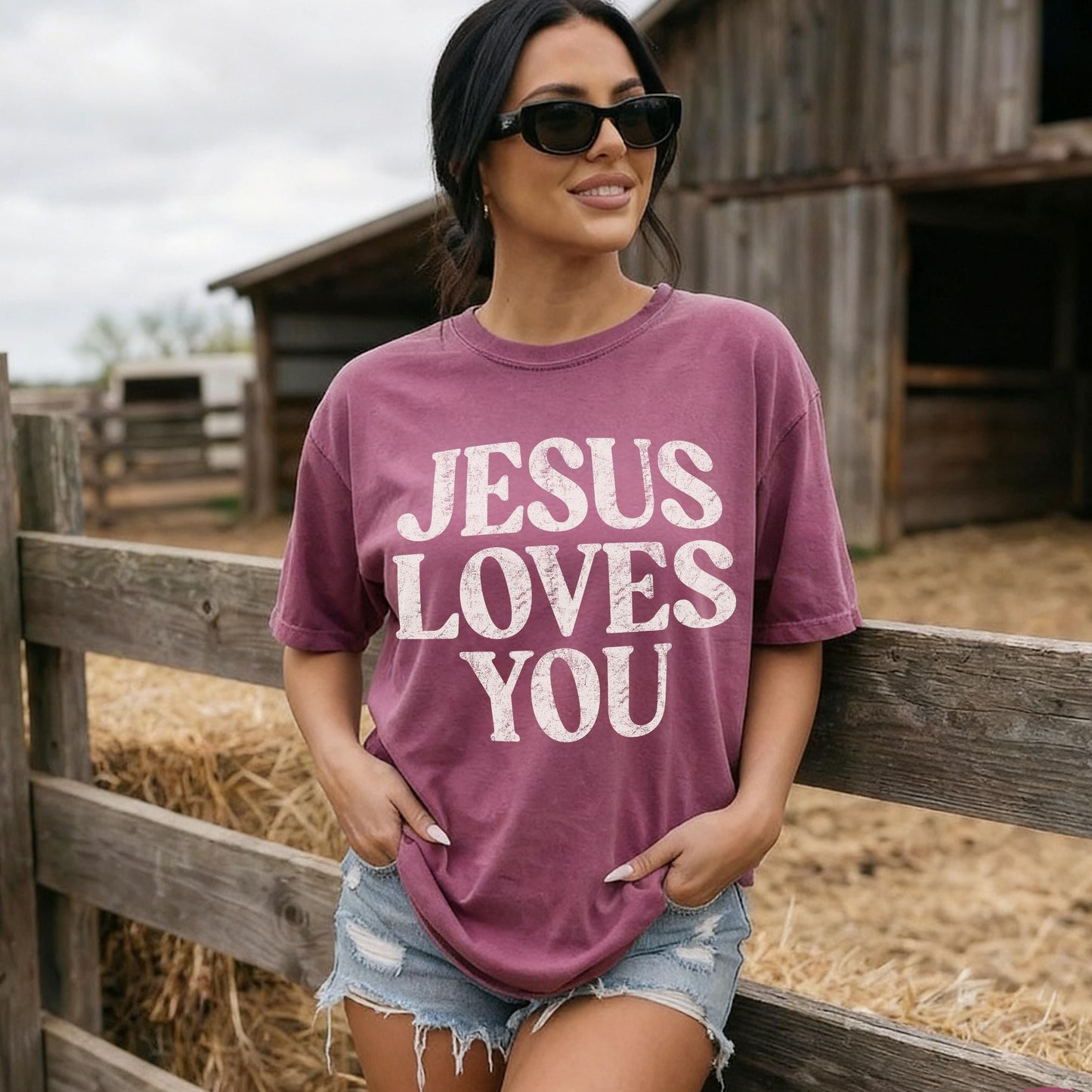 Jesus Loves You Retro Tee