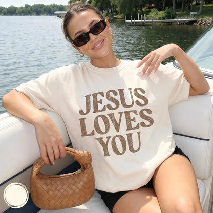 Jesus Loves You Retro Tee