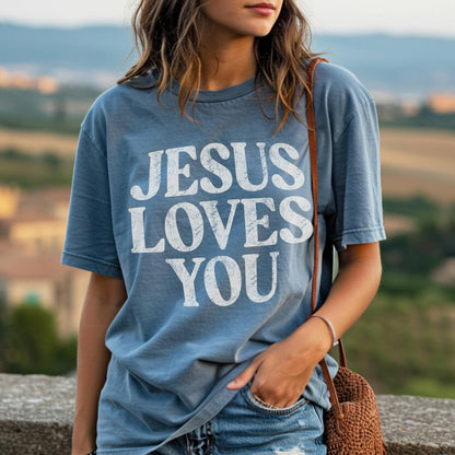 Jesus Loves You Retro Tee